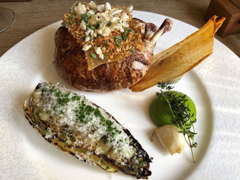 Half beer roasted chicken