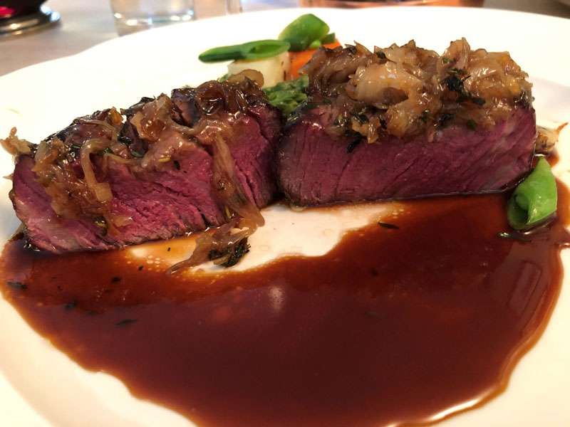 Medium rare beef