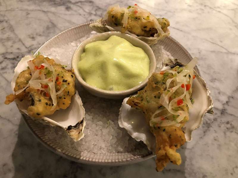 Three French oysters