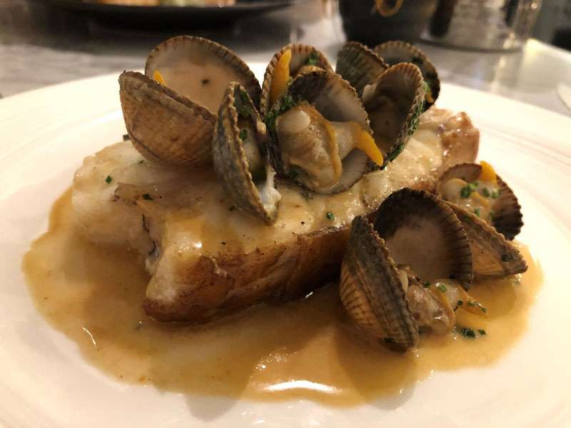 The roasted turbot