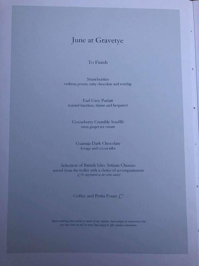 A La Carte desserts A La Carte desserts
