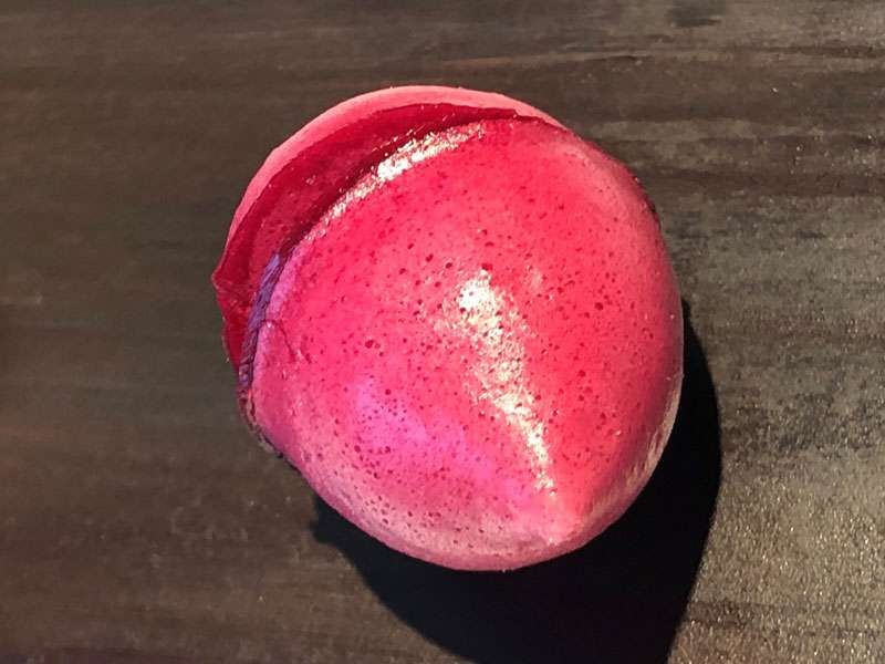 Beetroot sphere with a rose gel Beetroot sphere with a rose gel