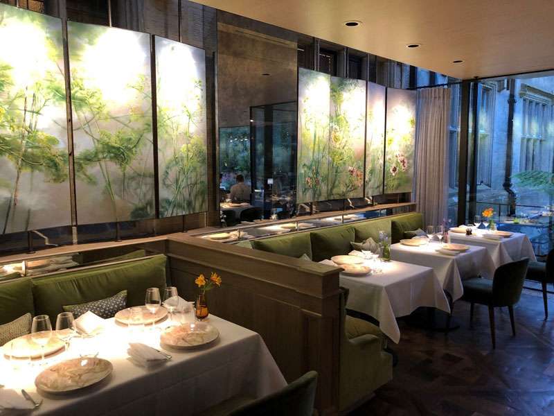 The painted panels in the restaurant The painted panels in the restaurant