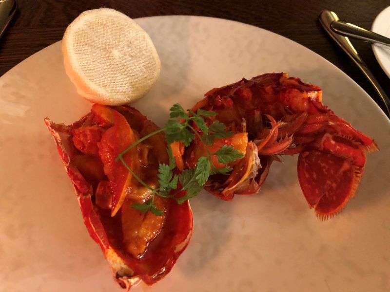 The exceptional half lobster with red pepper butter