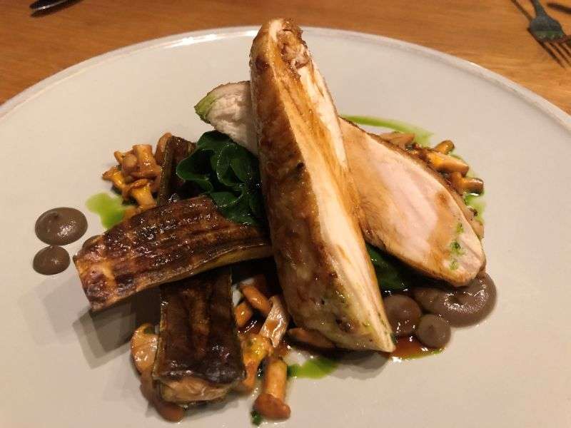 The main course corn fed chicken breast