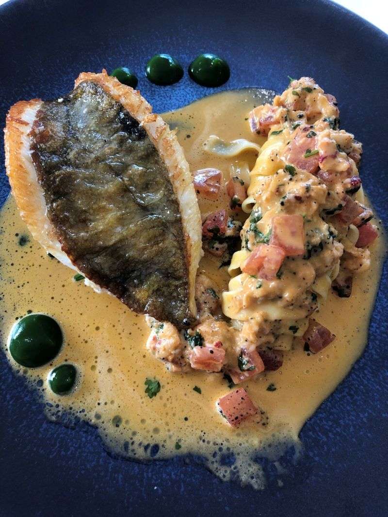 The main course pan-fried John Dory fillet The Gastronome Restaurant Reviews - The Atlantic Hotel, Jersey