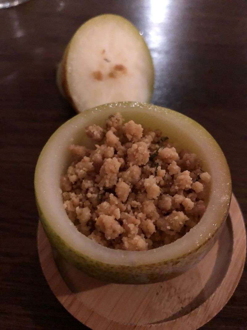 The pear was very refreshing