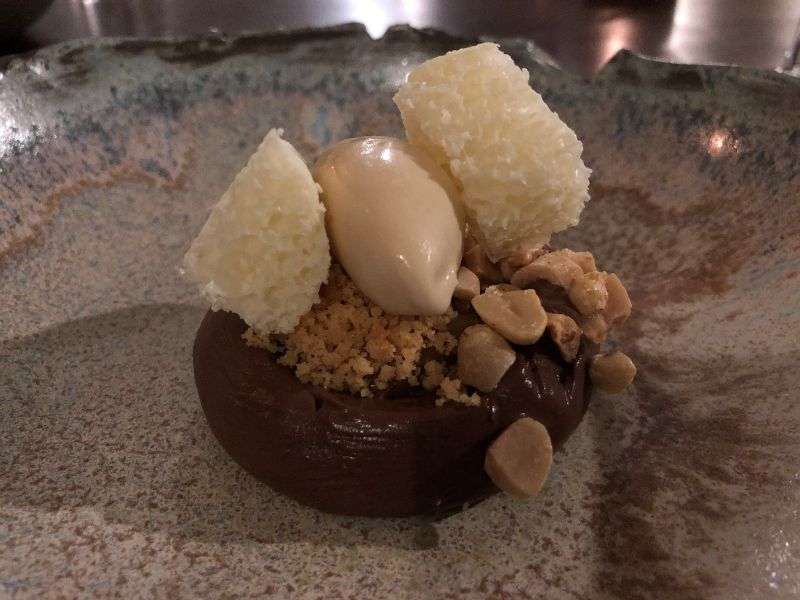 The dessert was a milk chocolate ganache
