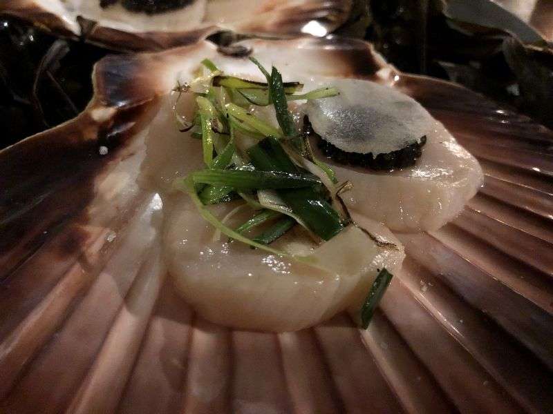 Two fish courses were served together