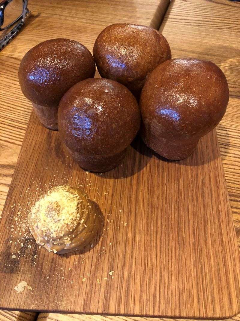 Parker House bread and marmite butter