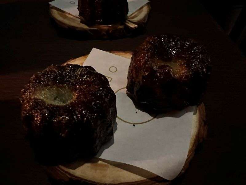 Freshly baked sponge, brushed with butter and black cardamon. Freshly baked sponge, brushed with butter and black cardamon.