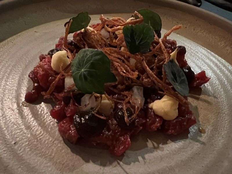 Starter of beef tartare Starter of beef tartare