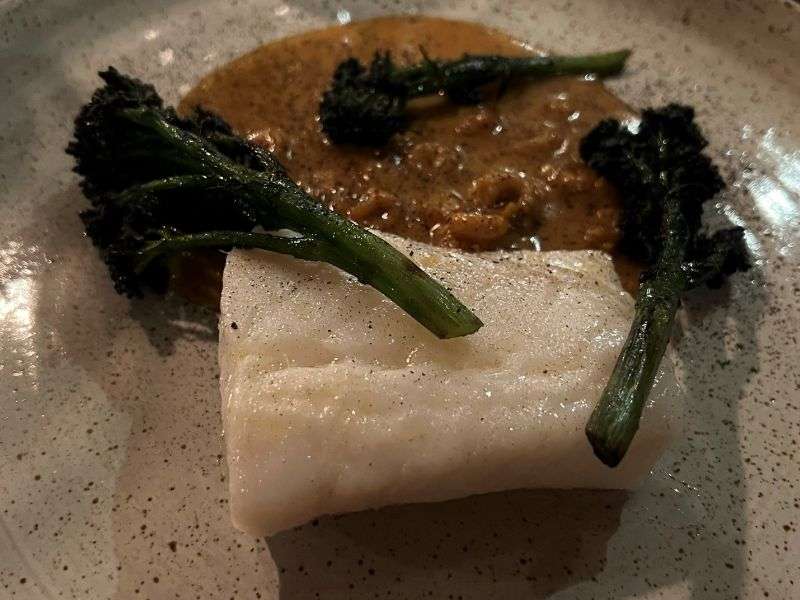 Main course of Skrei cod Main course of Skrei cod