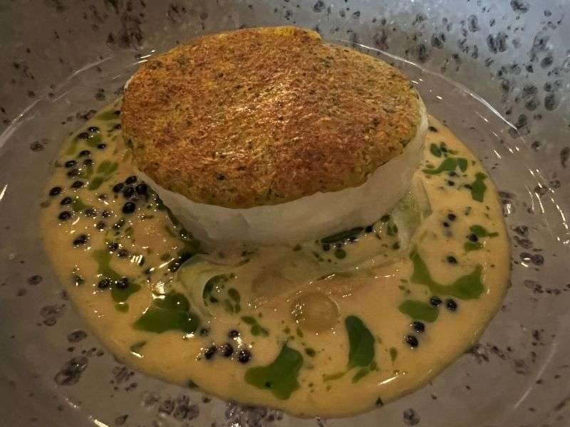 Poached Atlantic cod