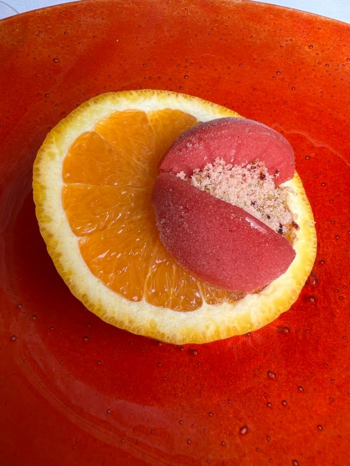 Blood orange sorbet with chilli Blood orange sorbet with chilli