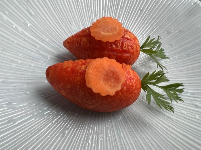 Rabbit and carrot glutinous puff Rabbit and carrot glutinous puff