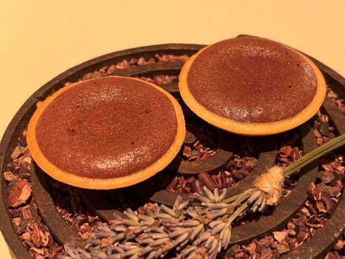 Warm chocolate and lavender tartlet Warm chocolate and lavender tartlet