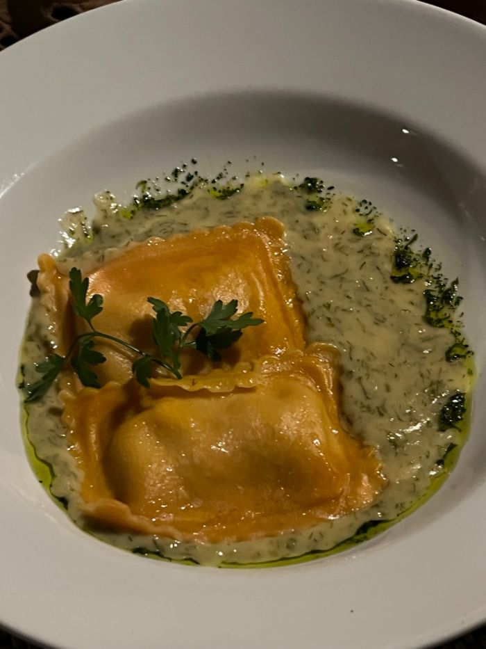 Starter of home-made pasta bags