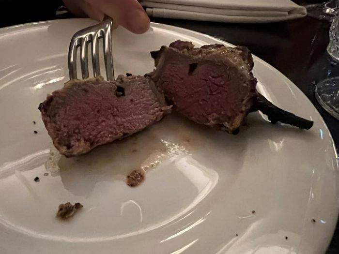 Perfectly cooked Adraki lamb chops