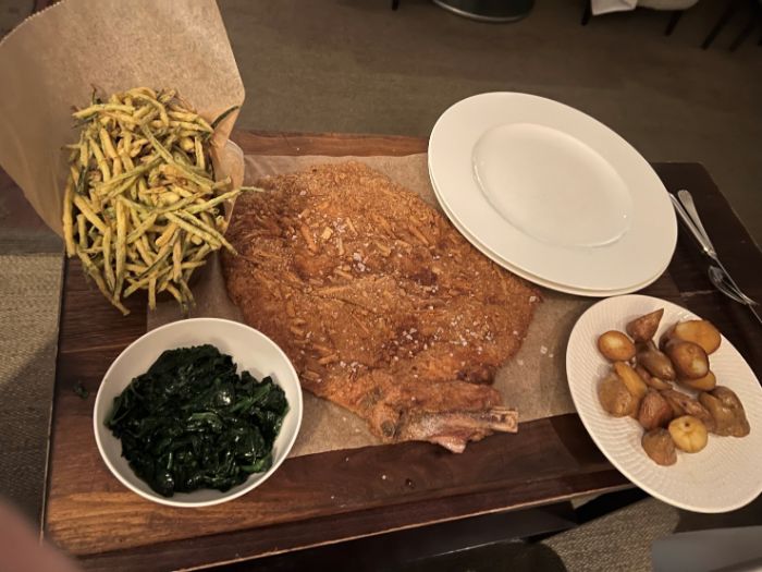 Veal Milanese for two people Veal Milanese for two people