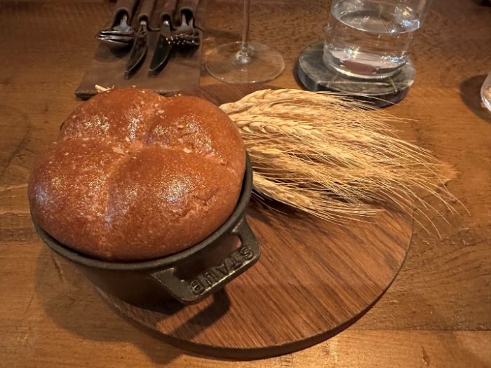 Parker house roll with cultured butters
