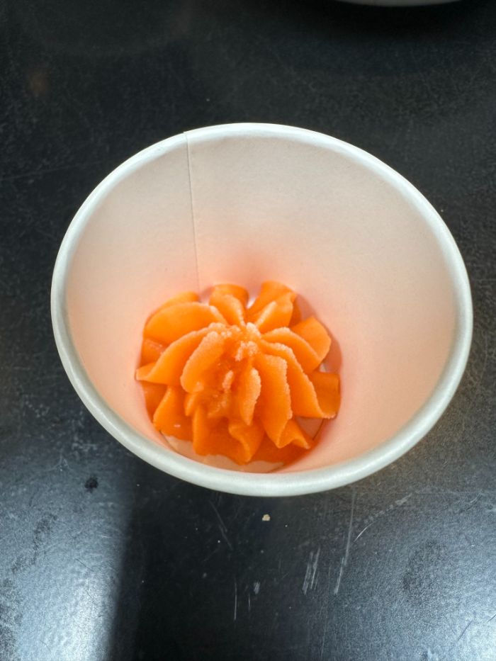 Yuzu spume that accompanies “Carrot 2023 Yuzu spume that accompanies “Carrot 2023