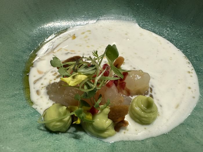 Superb Malaga shrimp tartar, with Leche de Tigre Superb Malaga shrimp tartar, with Leche de Tigre