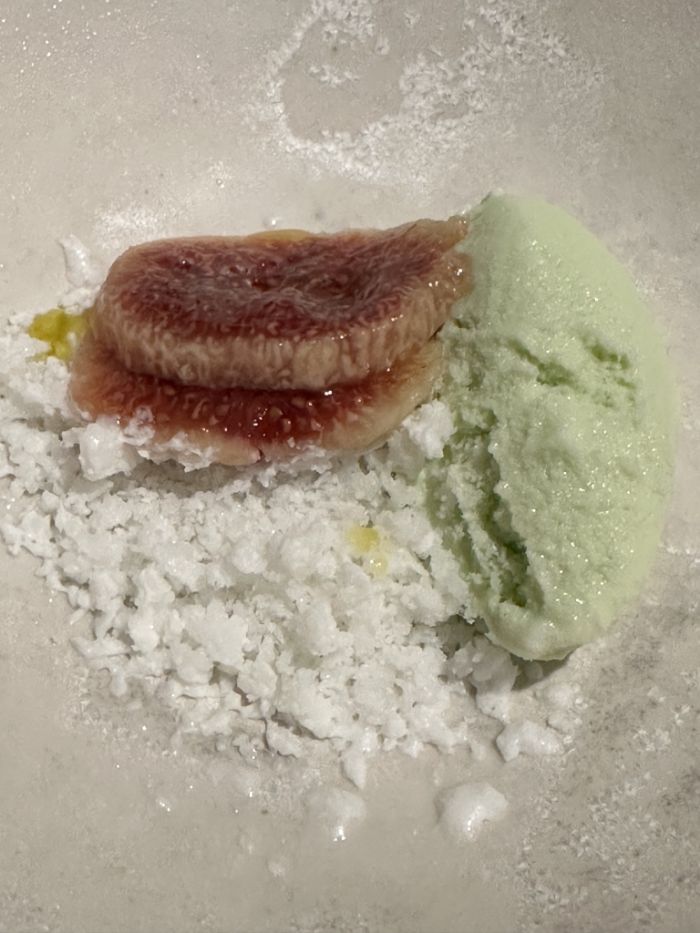 “Sweet” course of parsley ice cream “Sweet” course of parsley ice cream