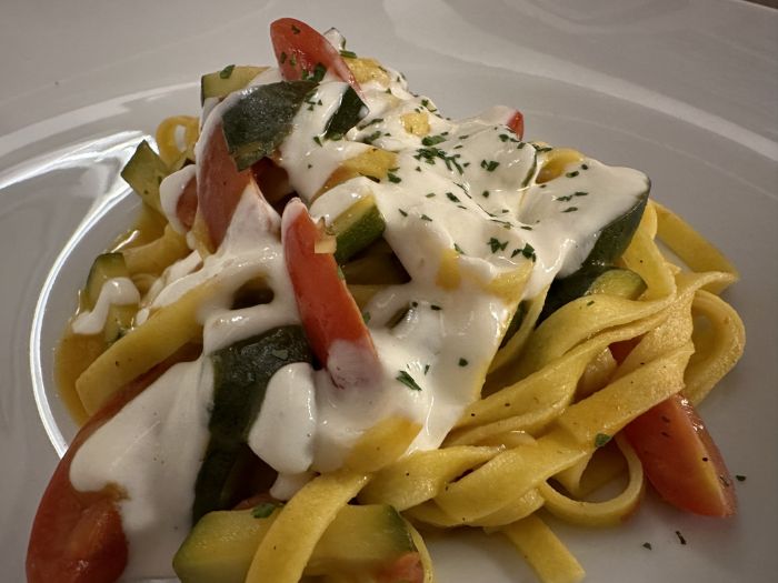Tagliatelle with local vegetables