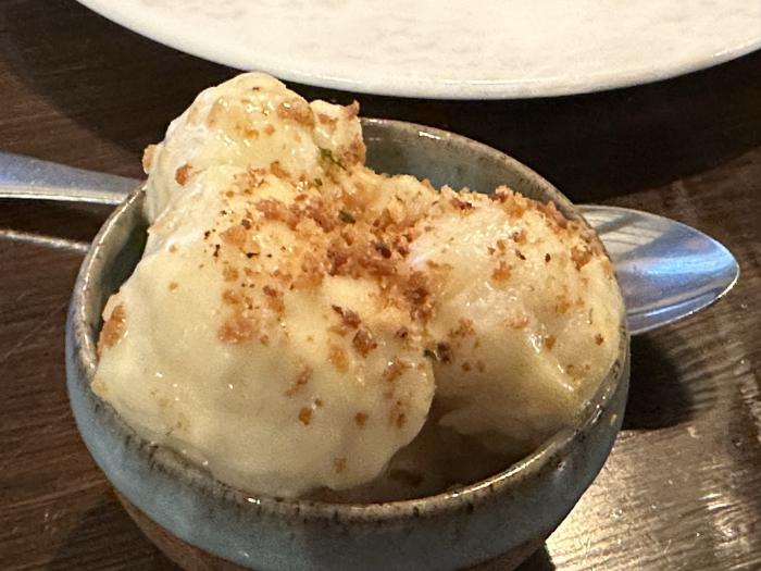 Side dish of cauliflower with Black Bomber cheese Side dish of cauliflower with Black Bomber cheese