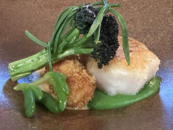 Starter of Cornish monkfish Starter of Cornish monkfish