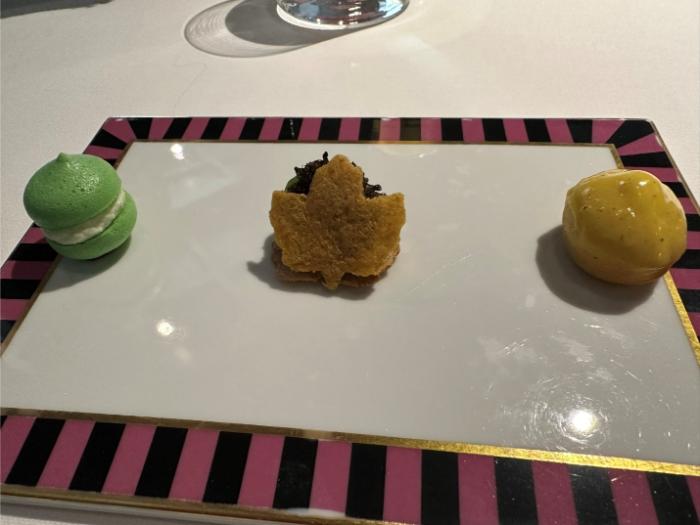 Three snacks - Mare Nostrum, Under the vines, and Carbonara Three snacks - Mare Nostrum, Under the vines, and Carbonara