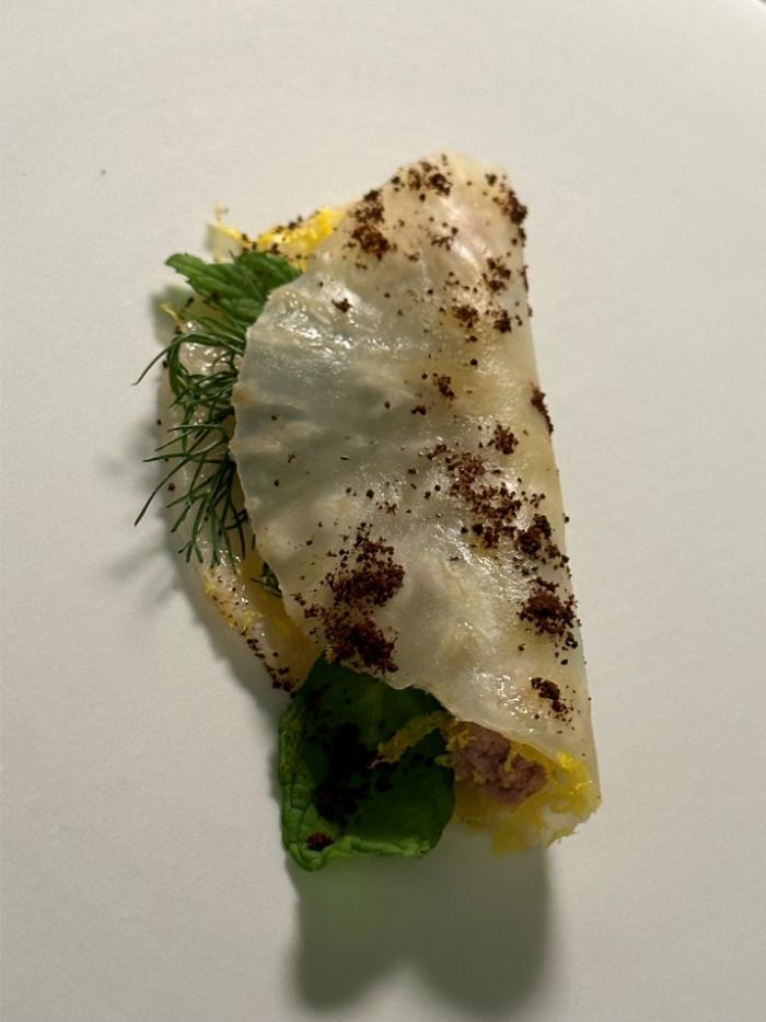 Thinly sliced celeriac Thinly sliced celeriac