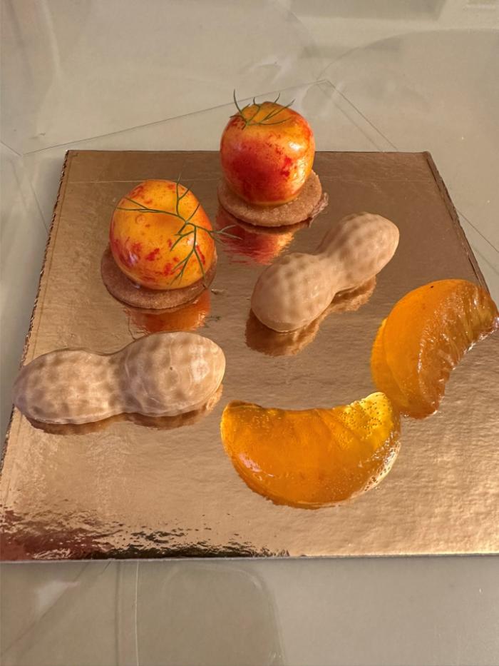 Petit fours – mandarin, orange and peanut Petit fours – mandarin, orange and peanut