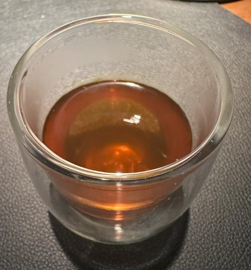 Lamb bone broth served with the hogget Lamb bone broth served with the hogget