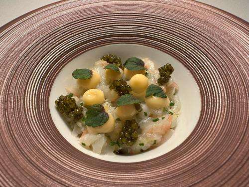 Langoustine, caviar and wood sorrel Langoustine, caviar and wood sorrel