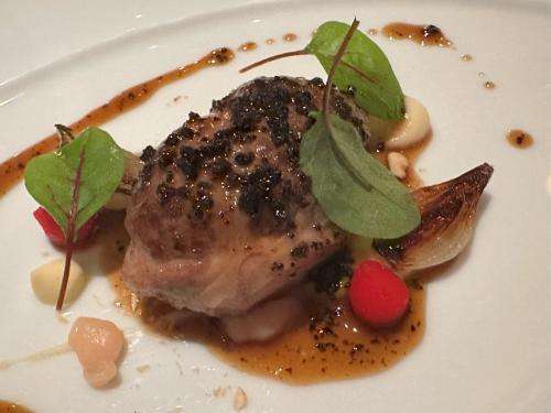 Intermediate course of breast of red legged partridge