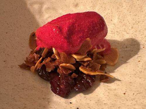 Cherry, almond pre-dessert Cherry, almond pre-dessert