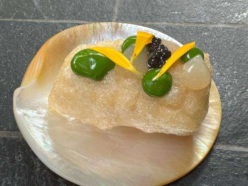 Tempura of Gigha halibut with citrus