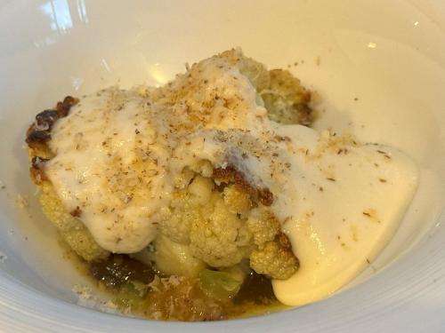 Caramelised pear and Binham Blue cheese