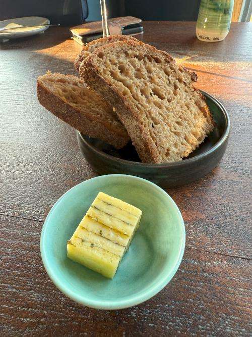 Sourdough bread and seaweed butter