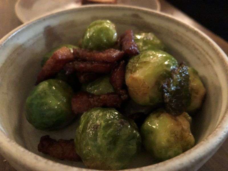 Side dish of Brussel sprouts and pancetta Side dish of Brussel sprouts and pancetta