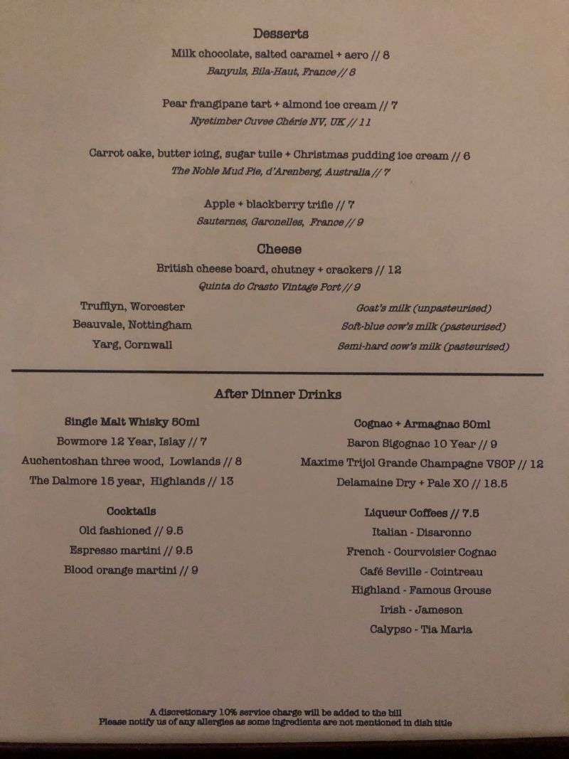 Dessert Menu Dessert Menu