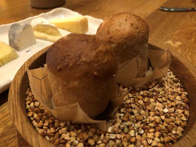 Bread was also served with the cheese