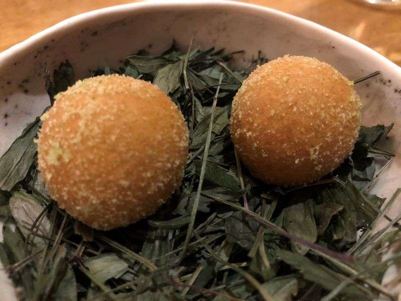 Apple and woodruff beignets