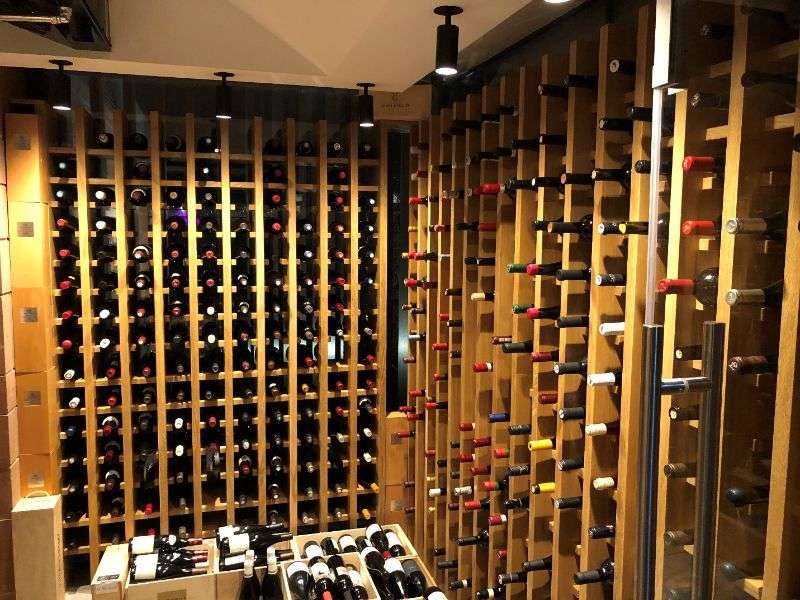 The cellar is situated next to the cheese room