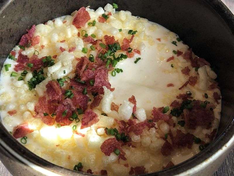 Aloo Tuk – Silky potato mousse of Achaari pink fir potatoes