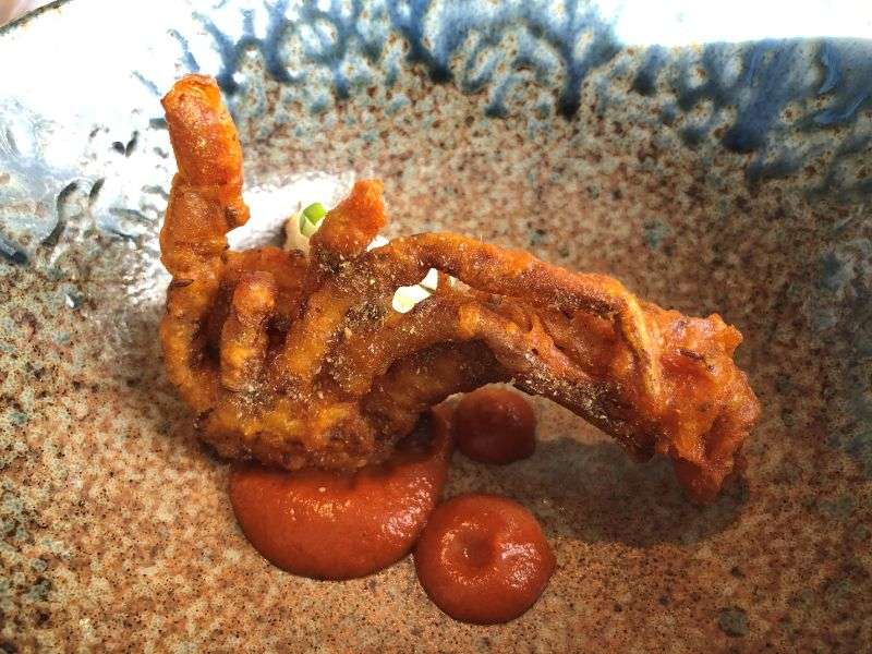 Soft-shell crab in a caraway batter