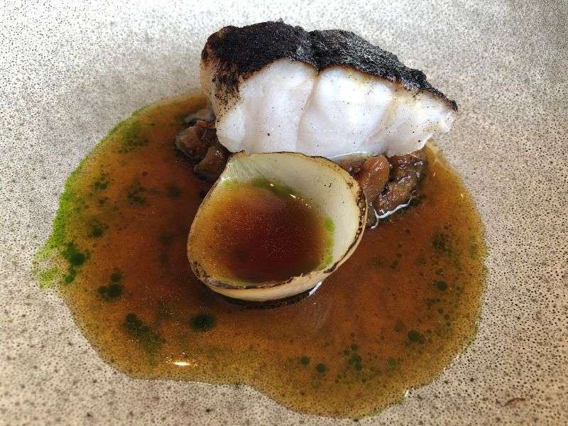 Dopiaza – Cornish monkfish cooked over charcoal