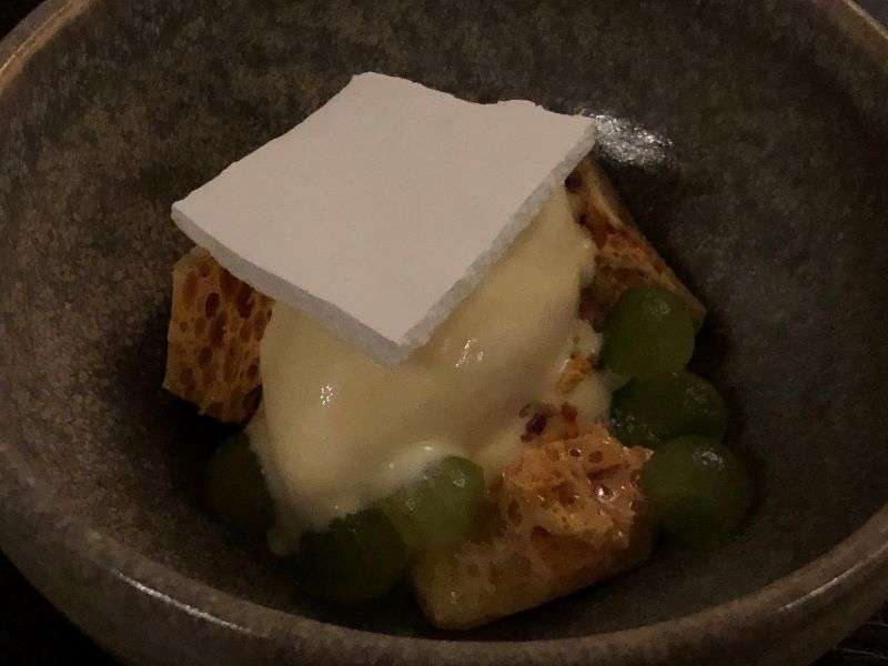 Lemon curd, cucumber and yoghurt